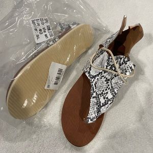 Women’s snake print sandals